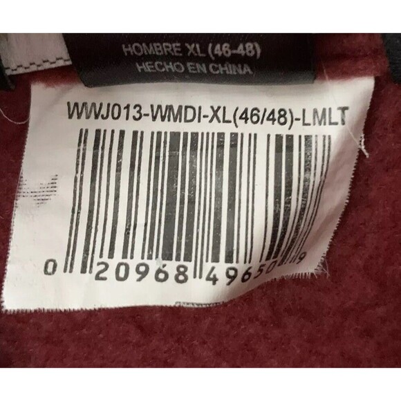 Rugged Sportsman Outdoors WINCHESTER Full Zip Fleece Jacket Sz XL Dark Red A10 - Picture 6 of 7